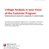 Linkage Analysis for Your VoC Program